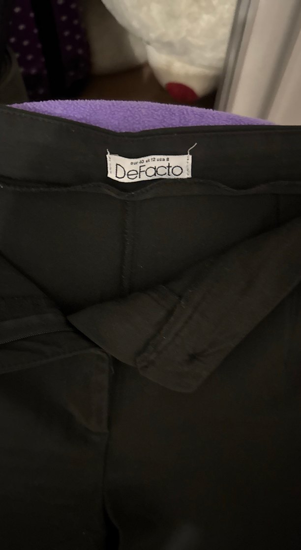 Kadın Siyah Kumaş Pantolon - Görsel 2