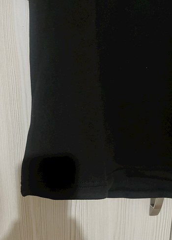 38 Beden siyah Renk Siyah Kısa Kollu Yüksek Yakalı Kadın Tişört