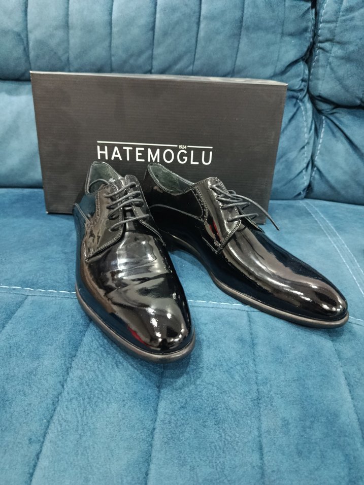 Hatemoglu Siyah Rugan Erkek Klasik Ayakkabı - Görsel 4