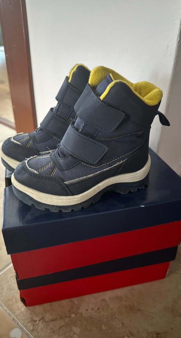 Erkek Çocuk Lacivert Baskılı Cırt Cırtlı Bot - Görsel 3