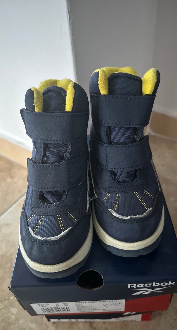 Erkek Çocuk Lacivert Baskılı Cırt Cırtlı Bot - Görsel 2