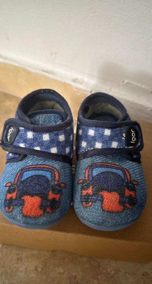 Çocuk Mavi Baskılı igor ev ayakkabısı - Görsel 4