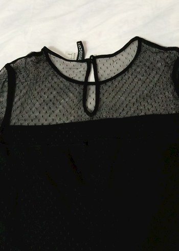 H&M Dantel Detaylı Siyah Dizde Gotik Elbise - Görsel 5