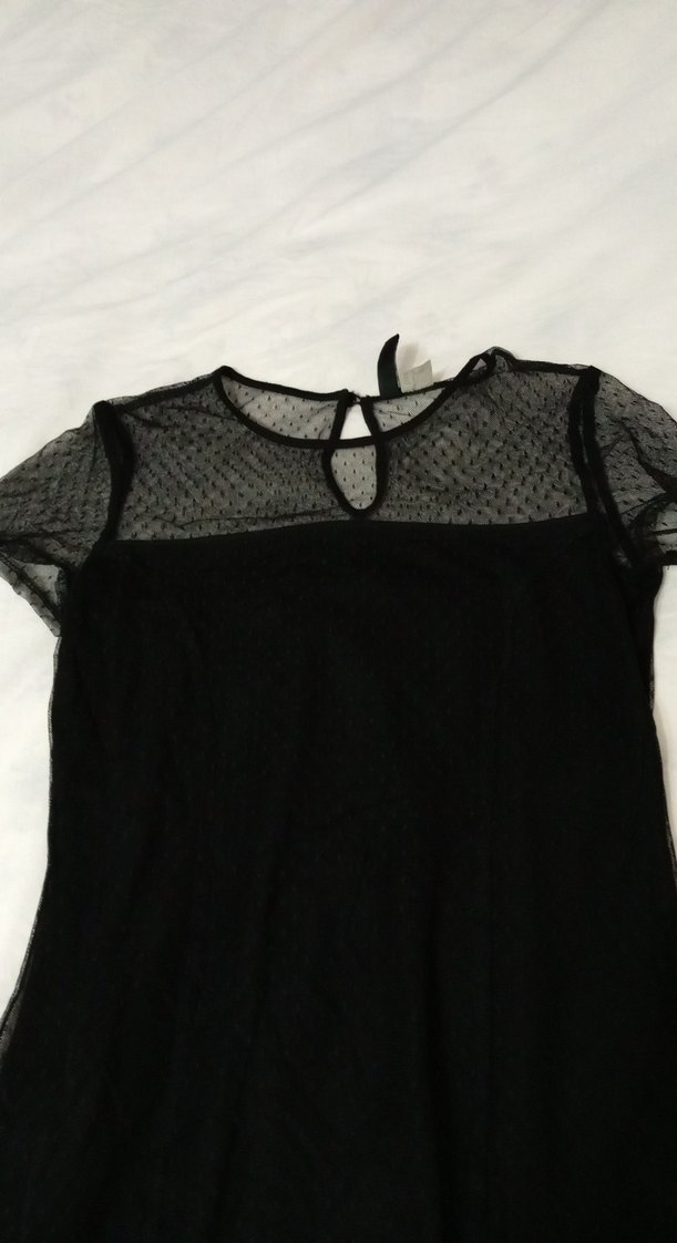 H&M Dantel Detaylı Siyah Dizde Gotik Elbise - Görsel 2