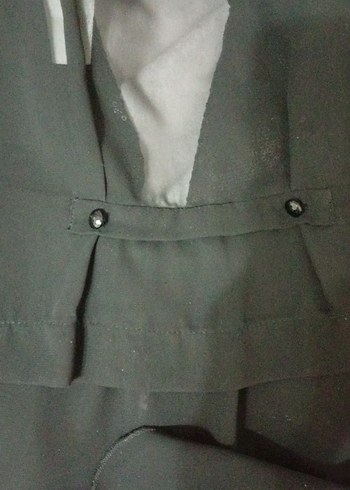 Roman Drapeli Siyah Gotik Midi Yelek - Görsel 5