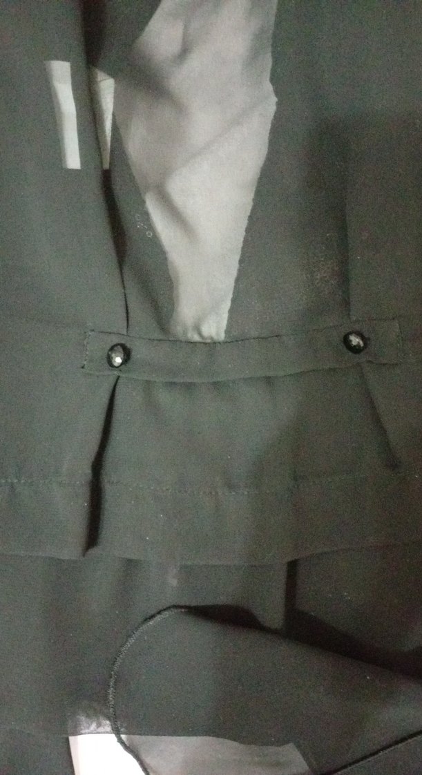 Roman Drapeli Siyah Gotik Midi Yelek - Görsel 5