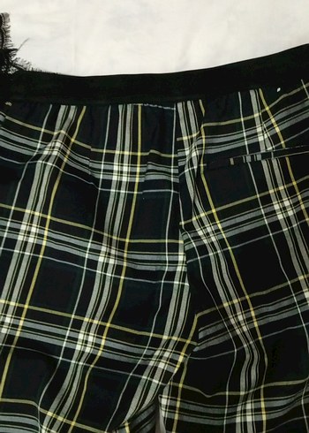 38 Beden çeşitli Renk H&M Kadın Çok Renkli Kareli Kumaş Pantolon