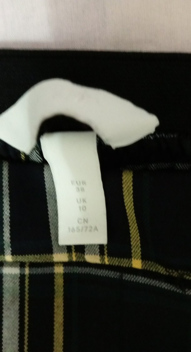 H&M Kadın Çok Renkli Kareli Kumaş Pantolon - Görsel 2