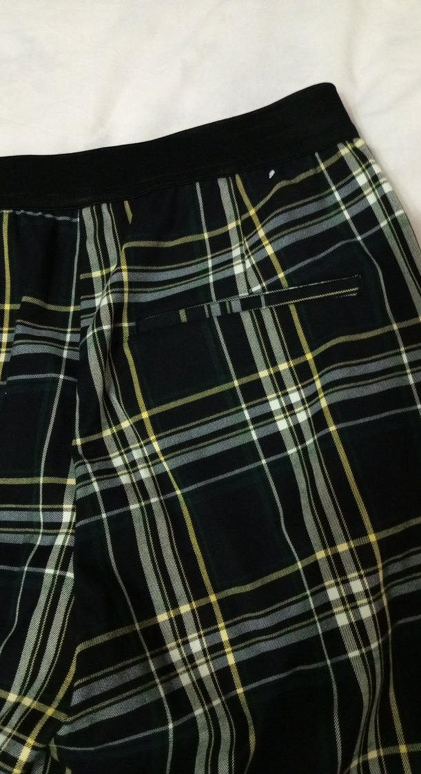 H&M Kadın Çok Renkli Kareli Kumaş Pantolon - Görsel 5