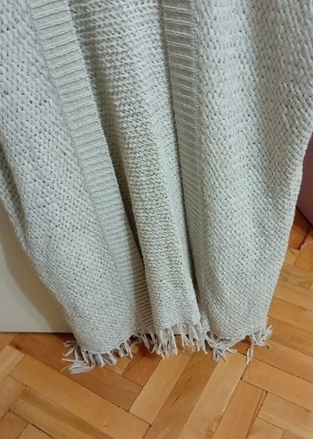 Gri Örgü Kadın Hırka, Midi Boy, Salaş - Görsel 5