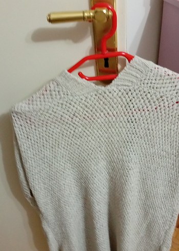 Gri Örgü Kadın Hırka, Midi Boy, Salaş - Görsel 6