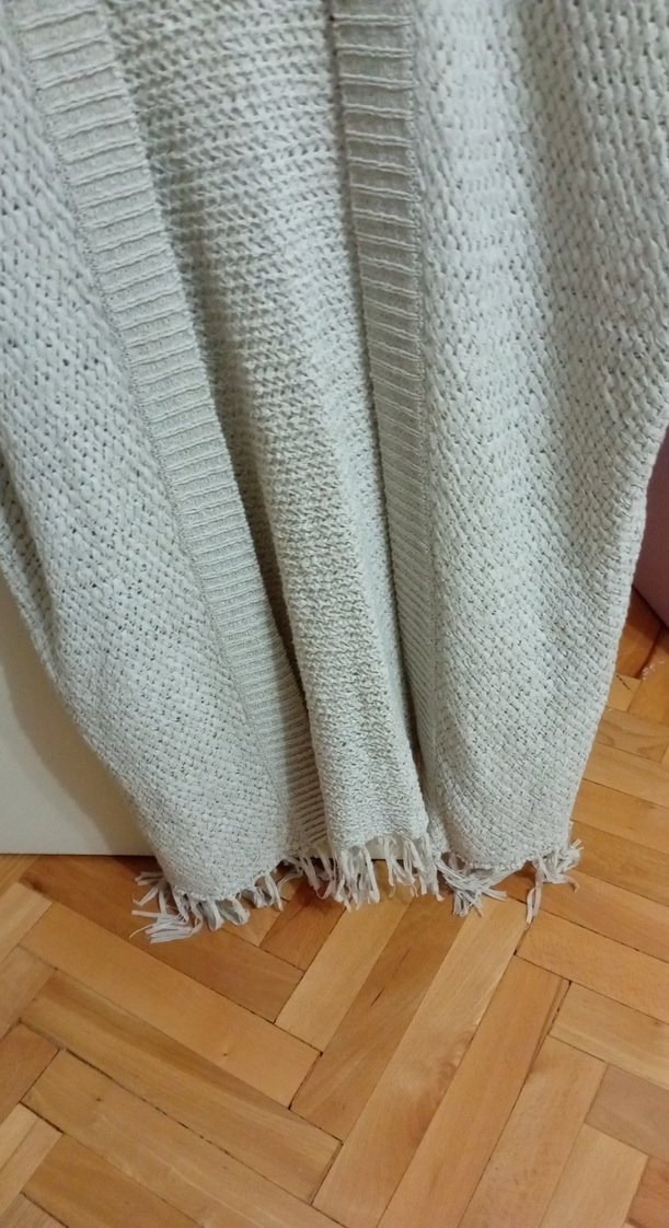 Gri Örgü Kadın Hırka, Midi Boy, Salaş - Görsel 5