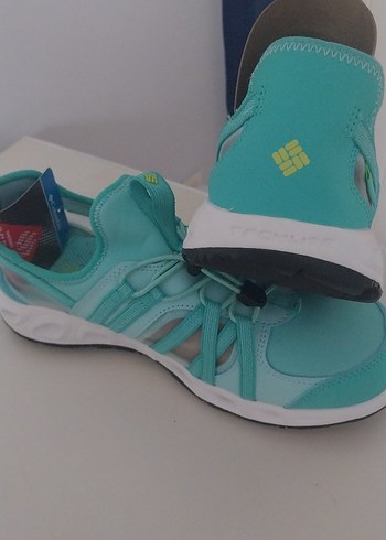 Kadın Turkuaz Spor Ayakkabı Wedge Topuklu - Görsel 3