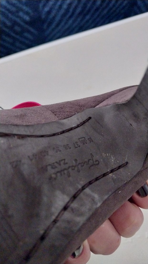 Pembe Baskılı Tokalı Kadın  Topuklu Stiletto - Görsel 4