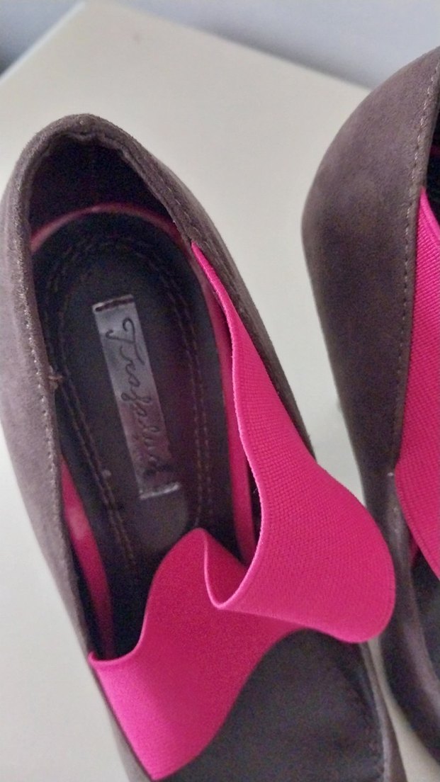 Pembe Baskılı Tokalı Kadın  Topuklu Stiletto - Görsel 2