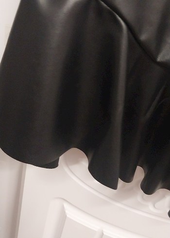 #Kadın Siyah Deri Uzun Gotik Bustiyer elbise - Görsel 5