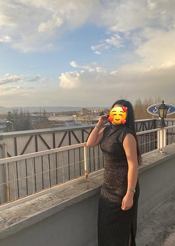 Yılan Desenli Siyah Midi Gotik Elbise