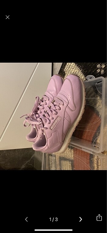 Lila reebok spor ayakkabı