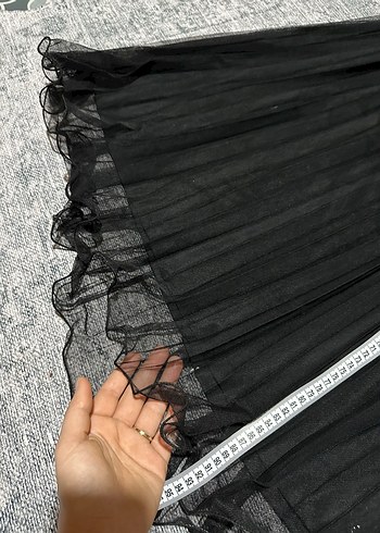 Siyah Piliseli Uzun etek - Görsel 3