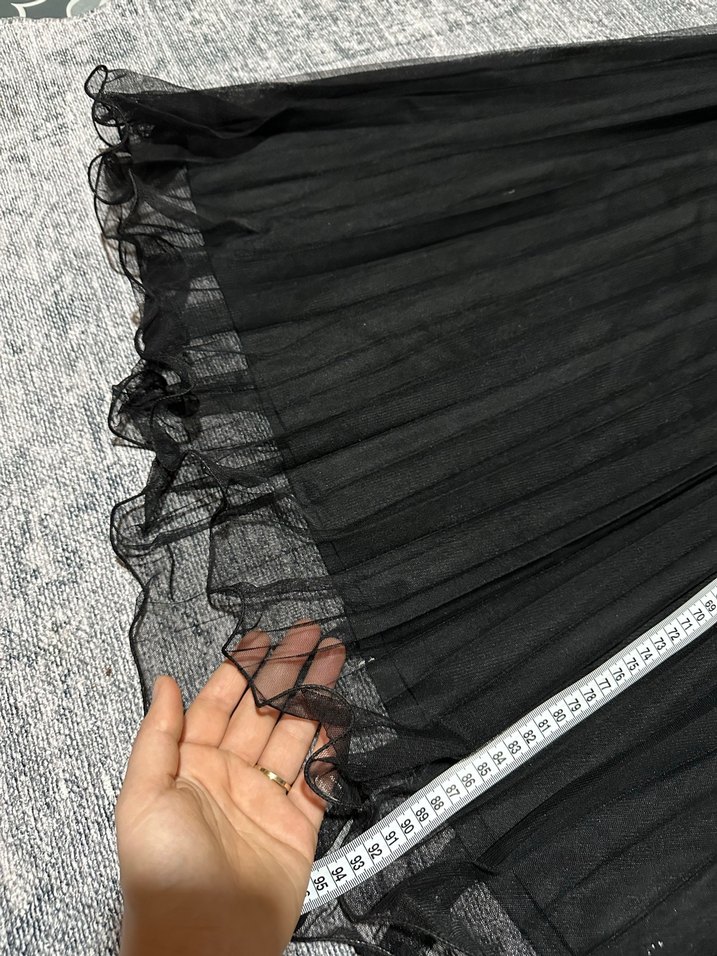 Siyah Piliseli Uzun etek - Görsel 3