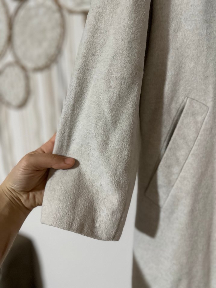 Krem uzun kaban - Görsel 3