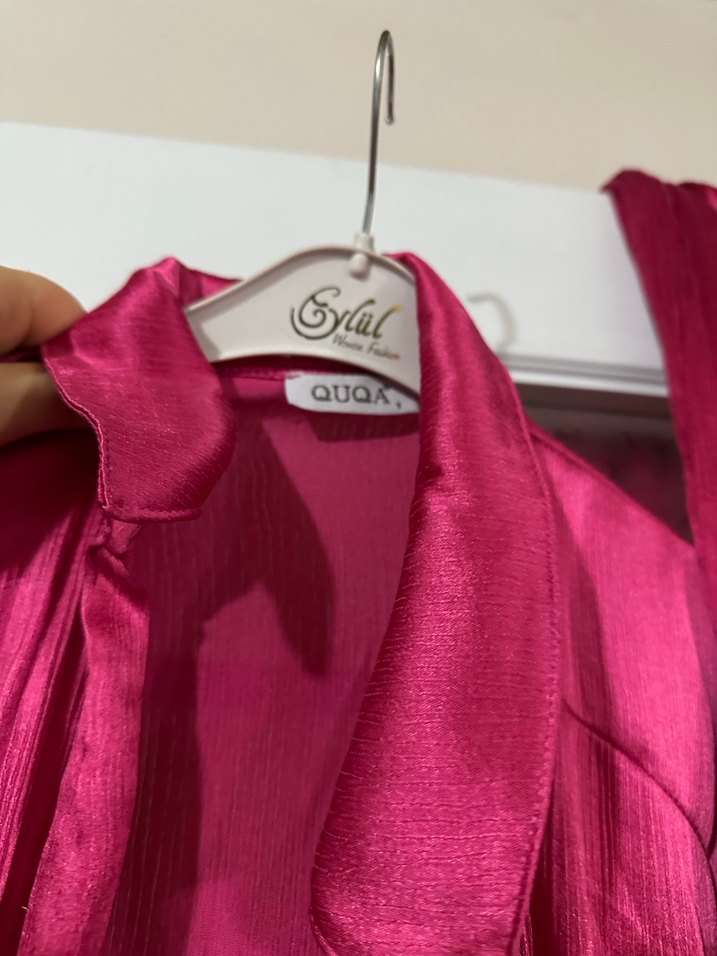 Parlak Pembe Uzun Kollu pantolon takım - Görsel 2