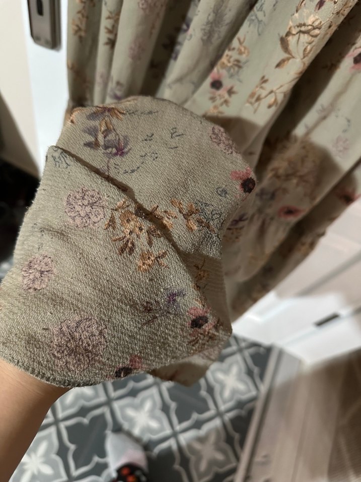 Bej Uzun Kollu Bohem Çiçek Desenli Elbise - Görsel 5