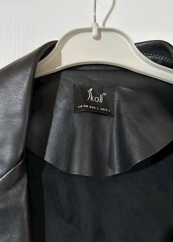 Siyah Deri Kadın Ceket - Görsel 3