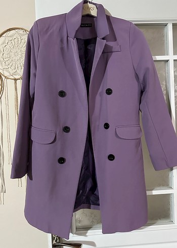Mor renk kadın blazer ceket - Görsel 2