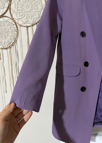 Mor renk kadın blazer ceket - Görsel 4
