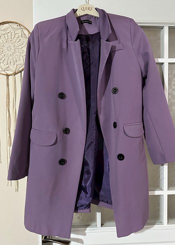 Mor renk kadın blazer ceket - Görsel 3