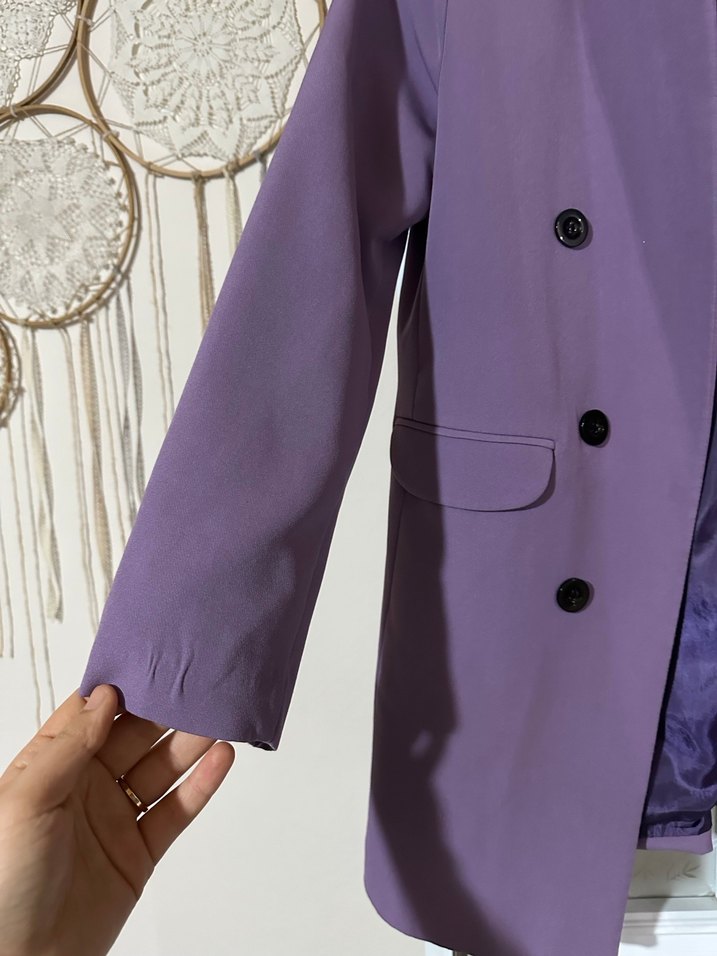 Mor renk kadın blazer ceket - Görsel 4