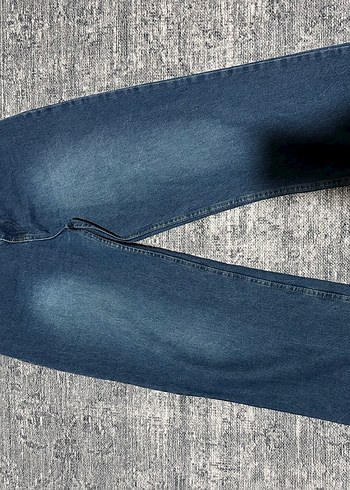 JNX Fermuarlı Gri Mavi Kadın Denim Pantolon - Görsel 5