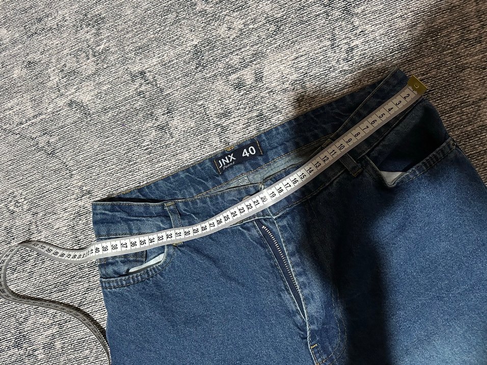 JNX Fermuarlı Gri Mavi Kadın Denim Pantolon - Görsel 2