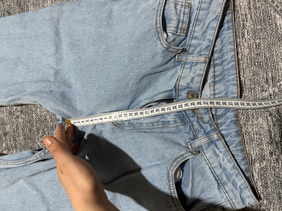 Açık kot bol paça - Görsel 4