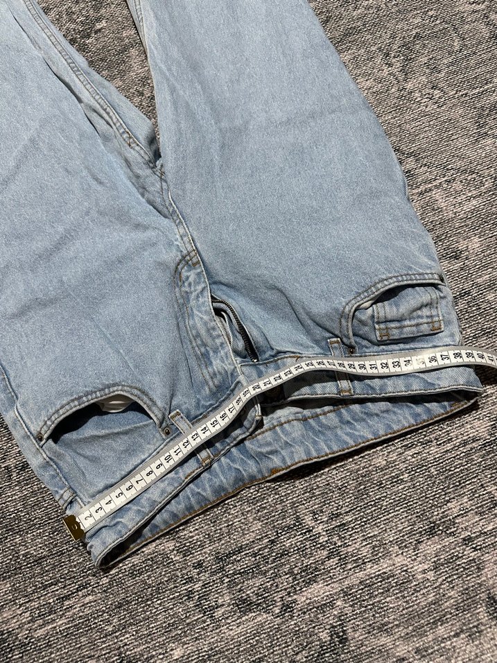 Açık kot bol paça - Görsel 3