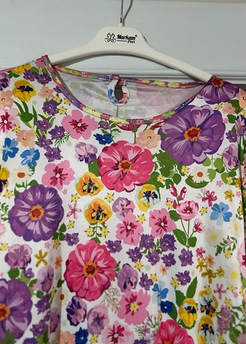 Çiçek Desenli Uzun Bohem Elbise - Görsel 2