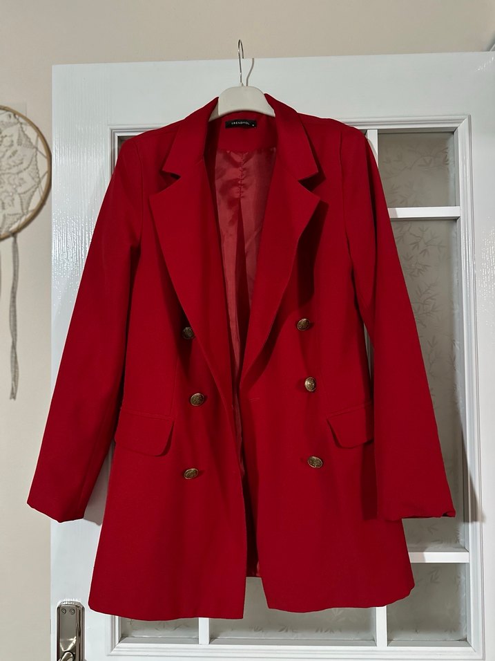 Milla 38 beden kırmızı blazer - Görsel 5