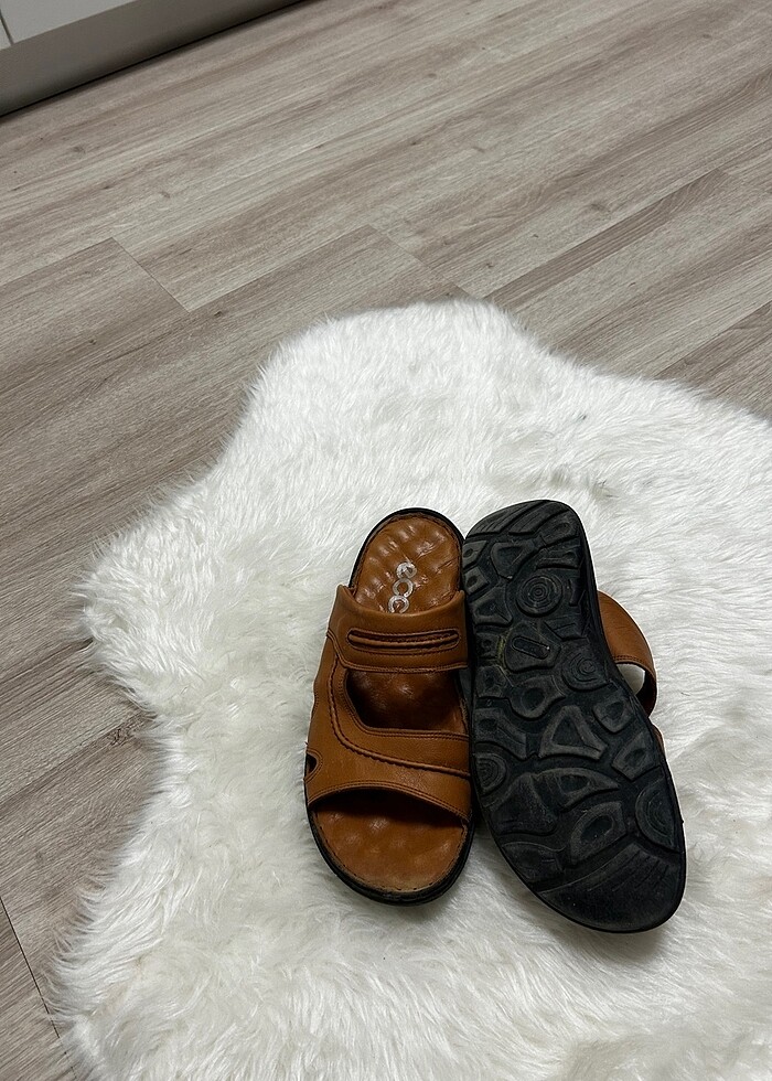 Deri erkek terlik - Görsel 3