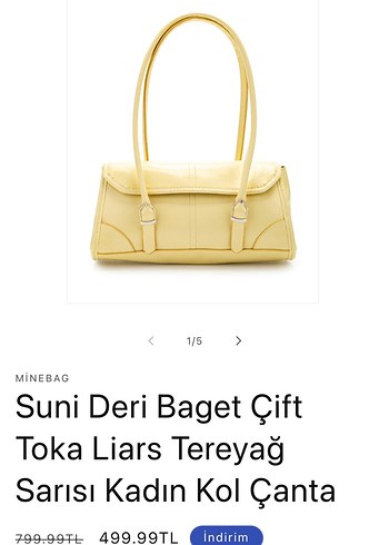 Beden Sarı Deri Kadın Çanta