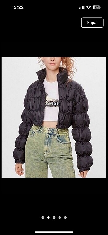 Bershka Bershka crop şişme mont