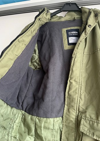 Erkek Çocuk Haki Kemerli Street Wear Kaban - Görsel 2