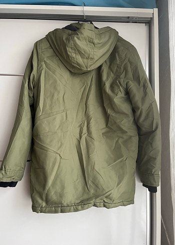 Erkek Çocuk Haki Kemerli Street Wear Kaban - Görsel 5