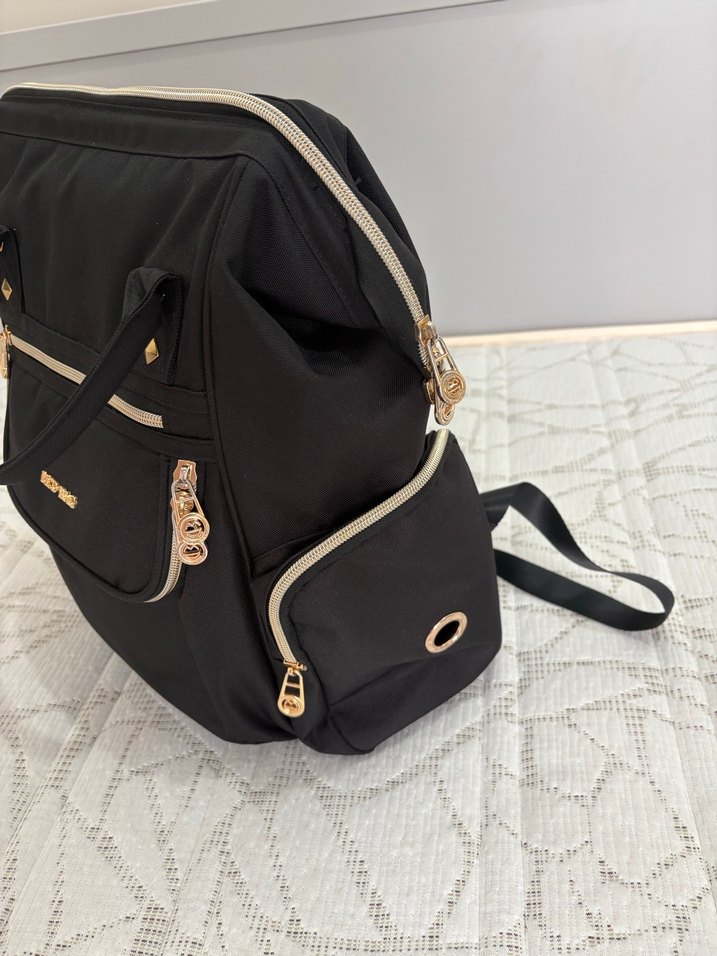 Siyah Desenli Bebek Çantası - Görsel 4