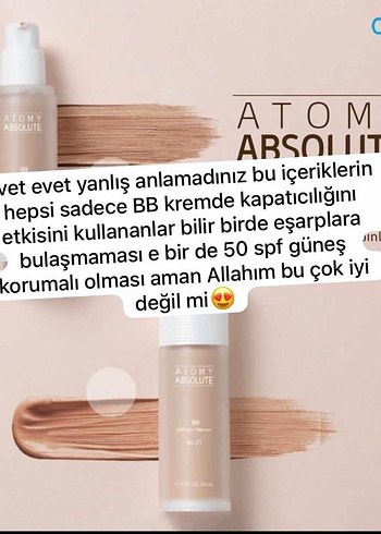 Atomy Absolute BB Krem SPF 50, Bej Ton