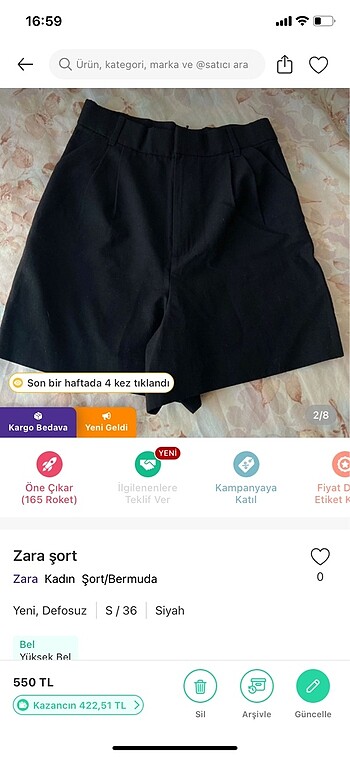 Zara Zara şort