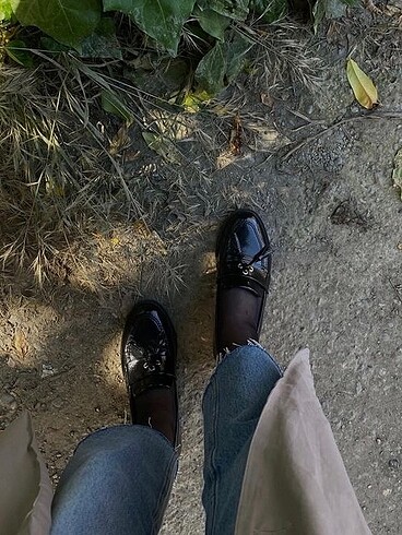 Elle Siyah Rugan Loafer