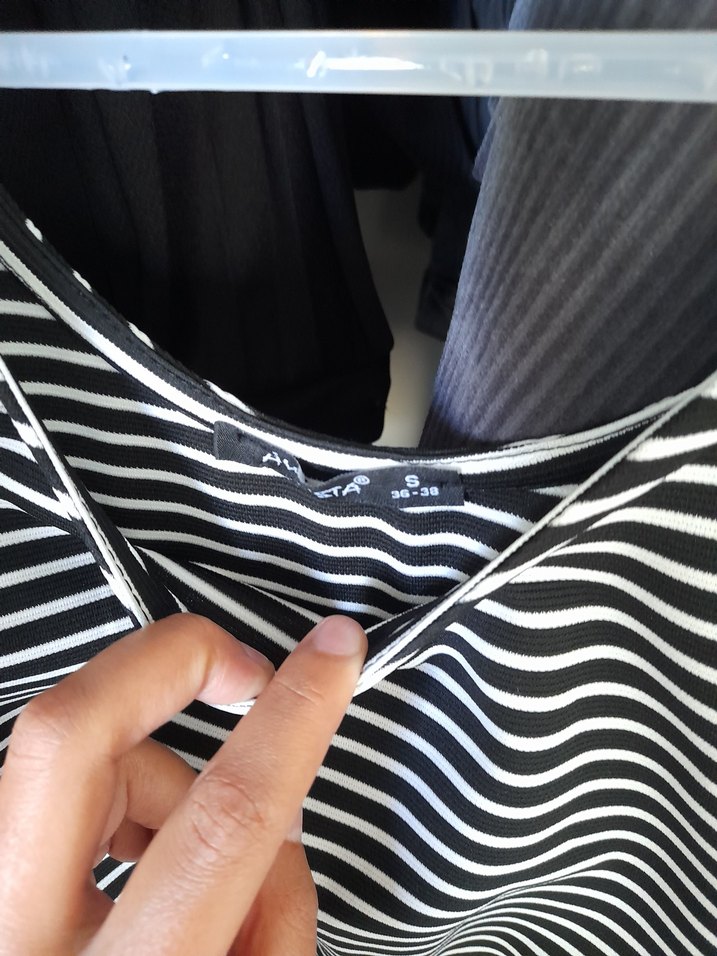 Çizgili Midi Kadın  Elbise - Görsel 2