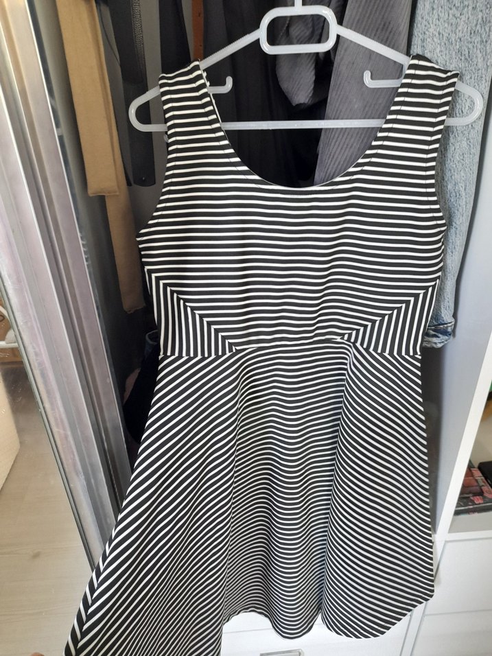 Çizgili Midi Kadın  Elbise - Görsel 3