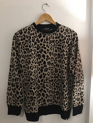 Leopar desenli sweat